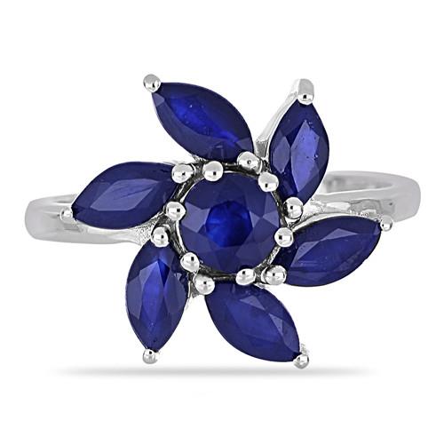 BUY 925 STERLING SILVER NATURAL BLUE SAPPHIRE  RING